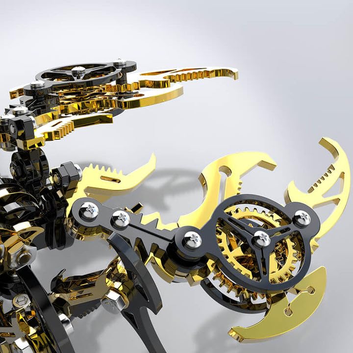 Scorpion 3D Metal Puzzles Kits for Adults Teens (Golden+black)