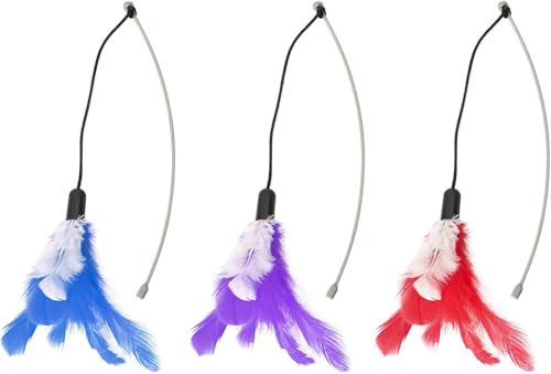 Replacement Feather Wand for Cat Toys Automatic Electric Tumbler Cat Exercise Toy for Play Kitten Teaser Feather (Feather)