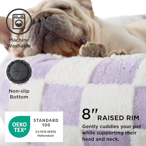 Shown on TV Jacquard Donut Dog Beds Medium Sized Dog (30.0"L x 30.0"W x 8.0"Th / Galaxy Grey)