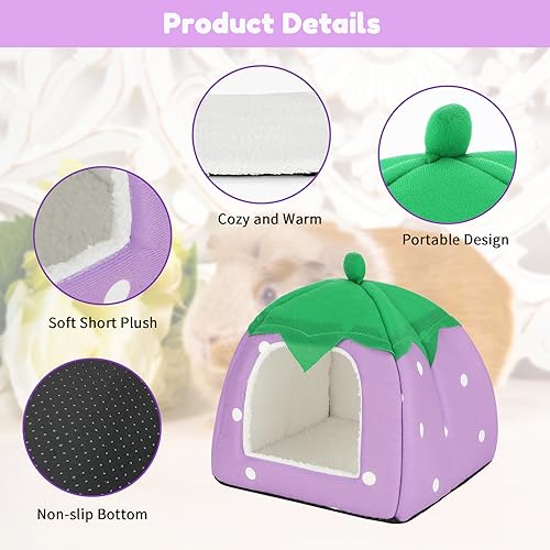 Guinea Pig Bed Hideout (Strawberry Purple)