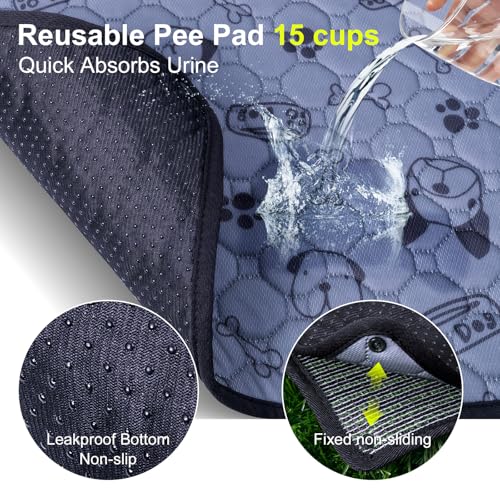 Pee Pads for Dogs with Fake Grass (32" x 24")