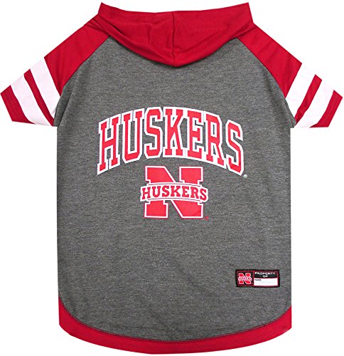 Nebraska Hoodie Tee Shirt (Nebraska Cornhuskers / Large)