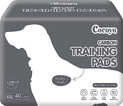 Dog Training Pads Extra Large Size丨Carbon Absorb Eliminating Urine Odor Puppy Pads 丨 Premium Charcoal Dog Pee Pads (30 x 36 in)