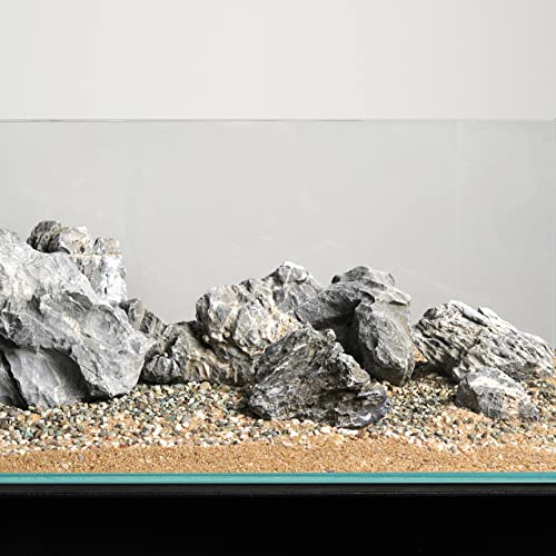 Seiryu Stone 34lb Large Natural Aquarium Rocks for Fish Tank Decor (07 Seiryu Stones(3-11inch,36lbs))