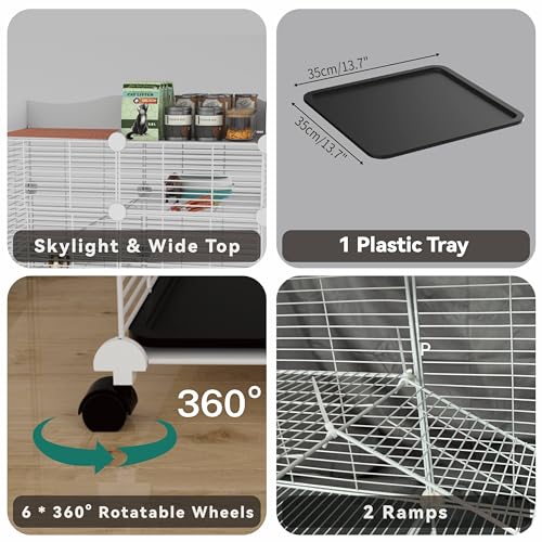 3 Tier Guinea Pig Cages Indoor (29.53"L x 15.75"W x 25.59"H)