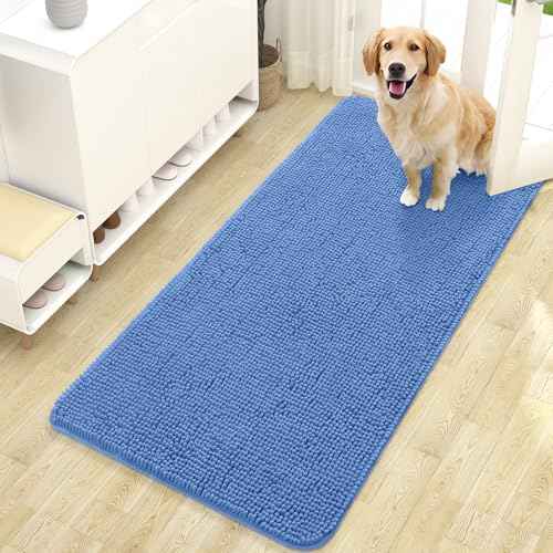 Dog Door Mat for Muddy Paws 47x24 (Cornflower Blue / 47" X 24")