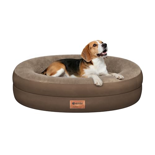 Waterproof Orthopedic Dog Bed for Medium Dogs (Coffee / 35"L x 25"W x 7"Th)