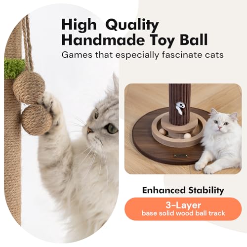 35"Cat Scratching Posts For Indoor Cat (Brown)