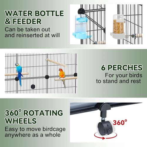 Encrypted Metal Bird Cage (16.1"L x 12.6"W x 7.3"H)