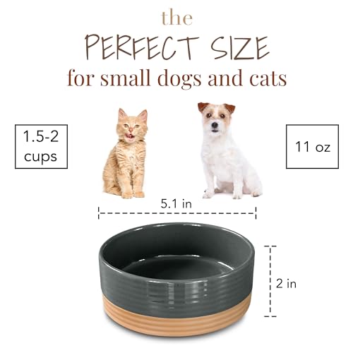 Ceramic Pet Bowl Size Small (Small / Charcoal)
