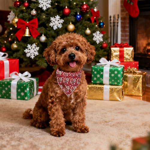 Christmas Dog Bandana (Christmas Ornaments / Small (Pack of 1))
