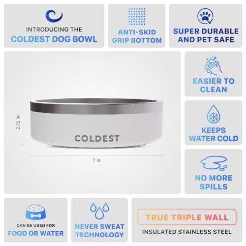 Coldest Dog Bowl (42 oz / Epic White)