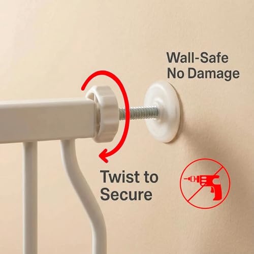 Narrow Baby Gate 24.4 (White / 24.02"-29.13"/61-74CM)