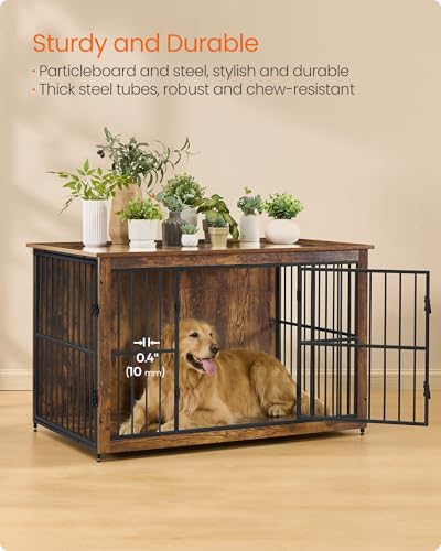 48" Dog Crate Furniture (Rustic Brown / 48.0"L x 29.0"W x 29.0"H)