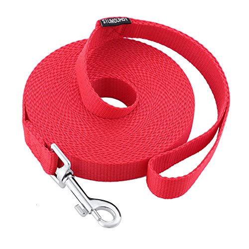 Dog Puppy Obedience Recall Training Agility Lead (Red / 20 Feet)