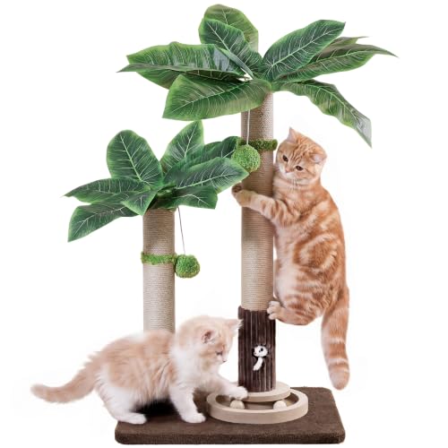 2Cat Posts with Cat Toys (37.8-Green / 37.8in)