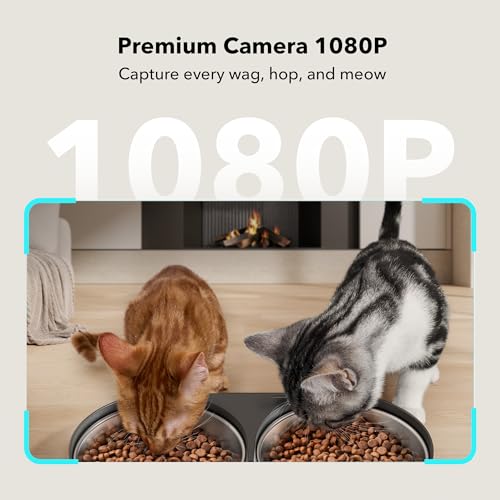 Automatic Cat Feeder with Camera for Two Cats (Black / 5L (With Camera))