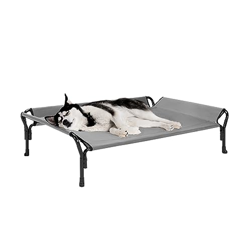 Cooling Elevated Dog Bed (Grey / 47.0"L x 32.0"W x 12.0"Th)