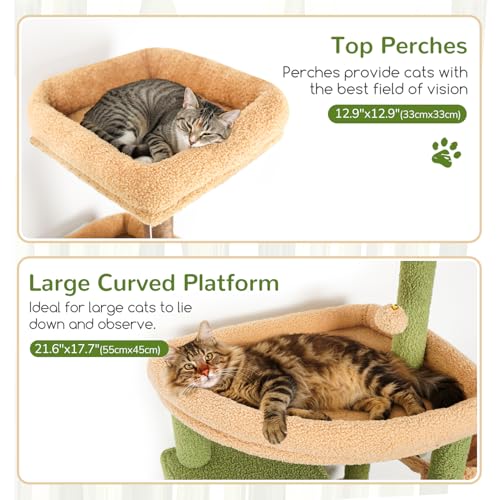 Cactus Large Cat Tree for Large Cats (Green)