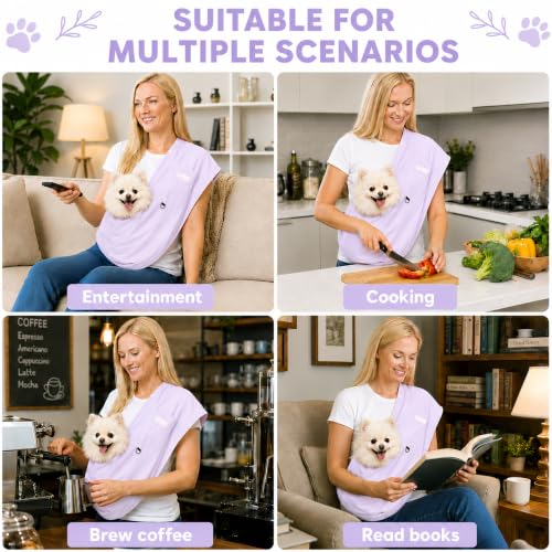 Ice Silk Dog Sling Carrier (Purple / Large)