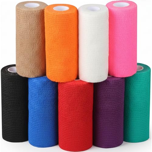 Self Adhesive Bandage Wrap (4 Inch Multicolor - 09 Pack)