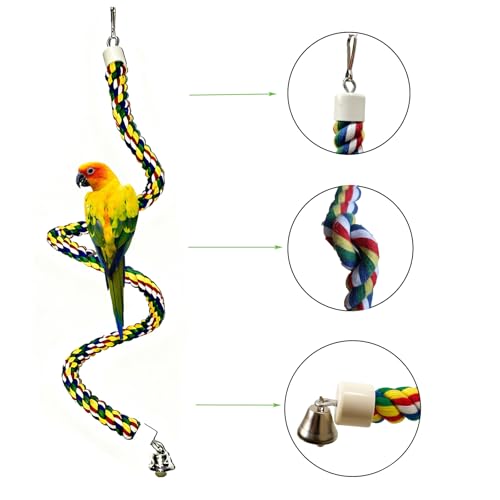 Bird Rope Perch & Birds Swing Set (polychrome / Medium)