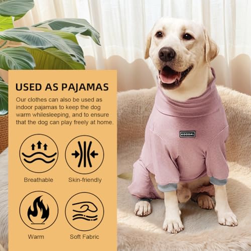 Dog Pyjamas PJS Sweater Clothes and Home Clothing Suitable for Small to Medium Breeds of Dogs (Pink / XL)