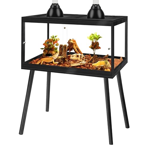 Bearded Dragon Tank with Legs (Black / 26Gallons, 23inch)