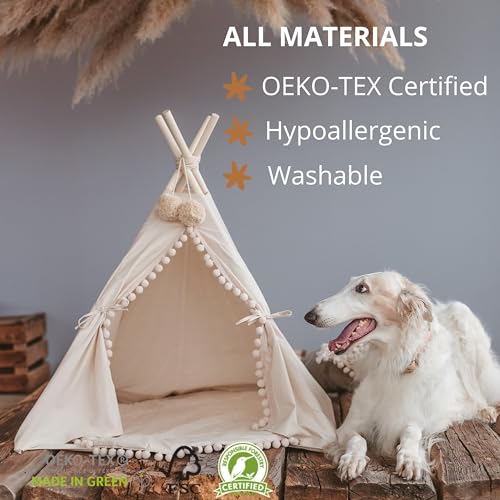 Pet Teepee Bed for Dogs and Cats (Large)
