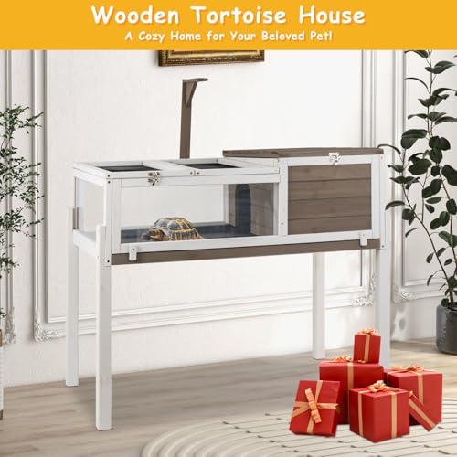 Tortoise Habitat with Detachable Legs (37.2"L x 22.8"W x 32.3"H)