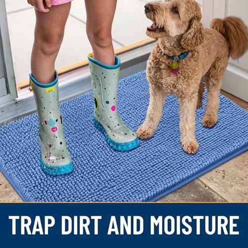 Dog Door Mat for Muddy Paws 59x20 (Cornflower Blue / 59"X20")