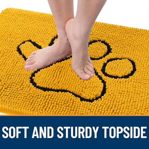 Dog Door Mat for Muddy Paws 30x20 (Golden Yellow / 30" X 20")