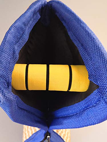 Dog Bite Pillow Wedge 2 Handles Interactive for Puppies Young Dogs Training Playing Fetching Games (Blue)