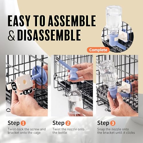 Patented No Drip Dog Water Bottle (C590 Blue / Small Sized Dogs and Cats-10.2 fl.oz)