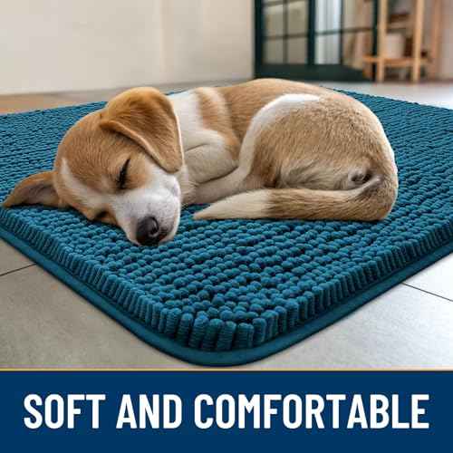 Dog Door Mat for Muddy Paws 47x20 (Atlantic Blue / 47"X20")