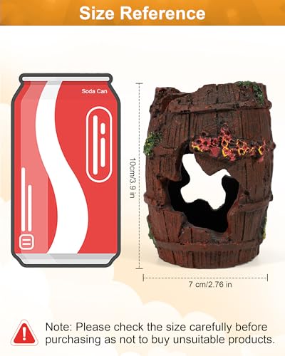 Fish Tank Decorations (Wood Barrel)