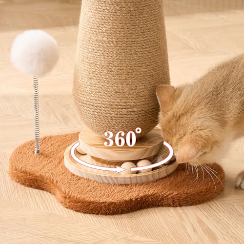 Mushroom Cat Scratching Post Cat Tree (Brown Mushroom)