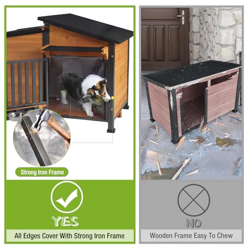 Dog House Outdoor Dog Kennel with Chew