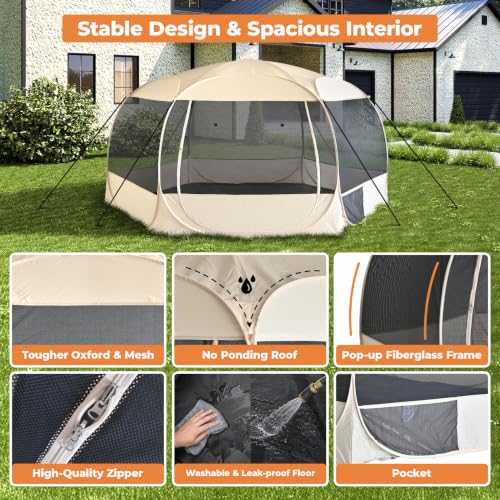 XXLarge Popup Portable Dog Houses (Beige)