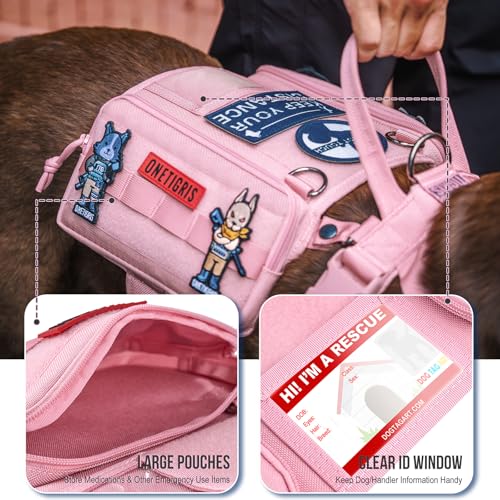 Service Dog Vest Harness (Large / Pink)