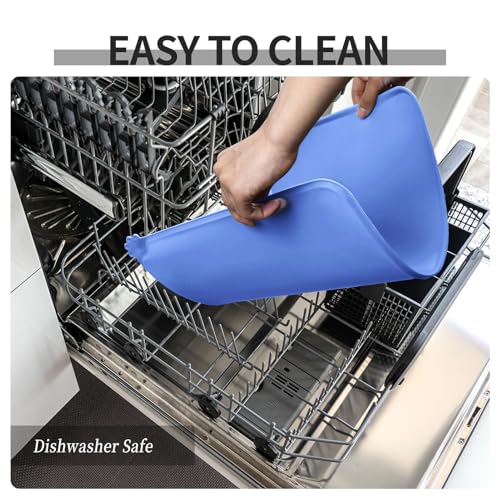Silicone Pet Feeding Mat (Blue / 32" x 24")
