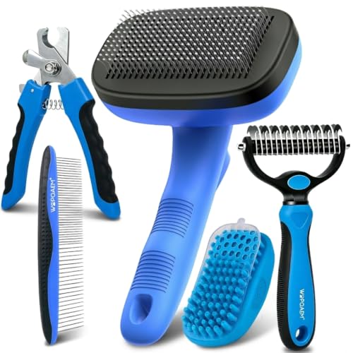 5 PCS Cat & Dog Grooming Kit Brush (Blue 5pc)