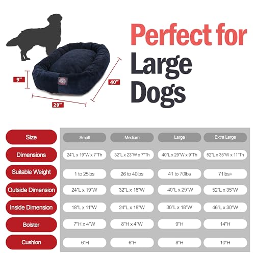 Micro Velvet Dog Bed (Navy)