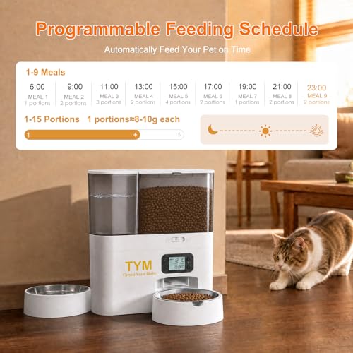 Automatic Cat Feeder and Water Dispenser 2 (White-1)