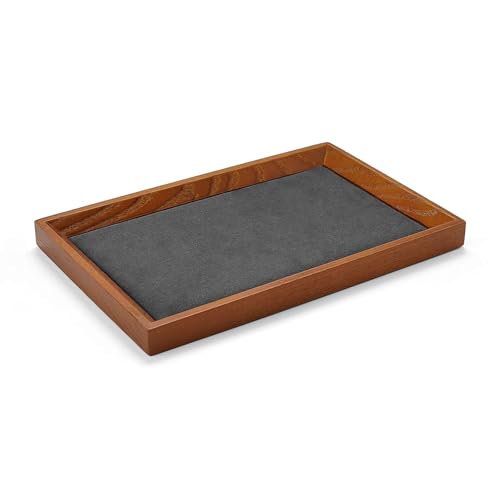 Small Wood Jewelry Tray (Gray / 9.1" x 5.9" x 0.7")