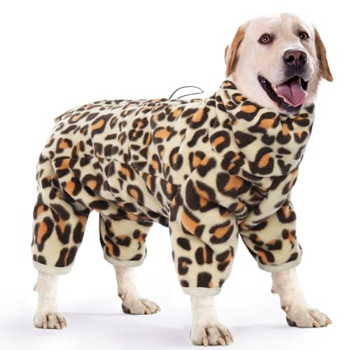 Dog Winter Coat with Legs (2XS / Leopard Brown)