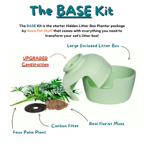 Original Hidden Litter Box Planter (Seagrass Green)