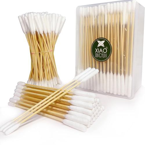 200 PCS 6 Inch Long Cotton Swabs in Box (Double Round-200 PCS)