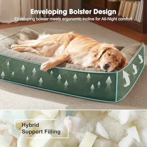 Orthopedic Dog Bed Medium Size Dog (Brown / 35"L x 25"W x 8"Th)