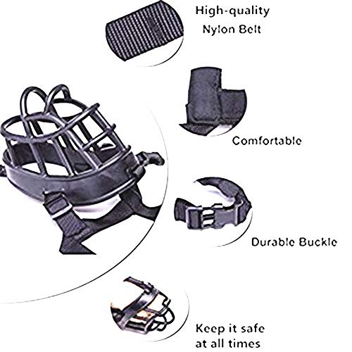 Basket Dog Muzzles (Black / 2: Snout 6.7-10.2")